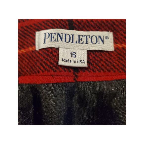 Pendleton Wool Plaid Holiday skirt made in USA size 16 - Picture 4 of 6
